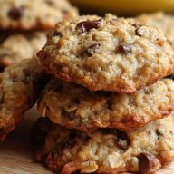 Cookies Moelleux à la Banane et Flocons dAvoine