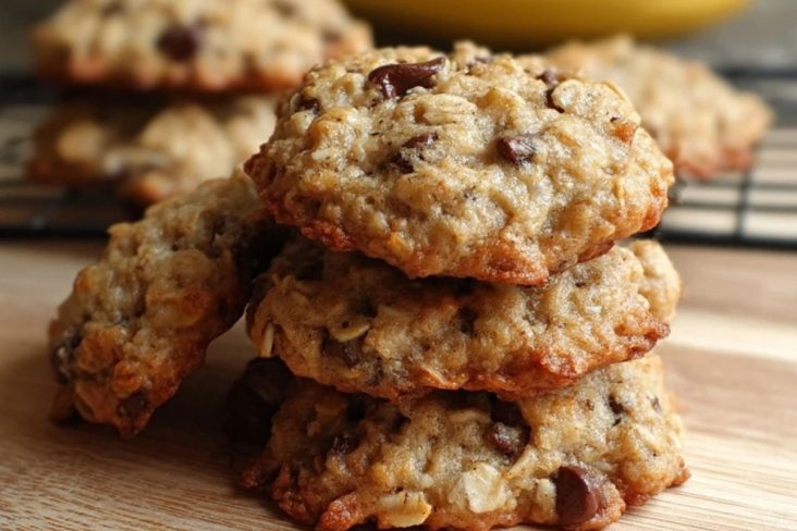 Cookies Moelleux à la Banane et Flocons dAvoine