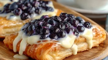 Danish Aux Myrtilles Et Fromage À La Crème