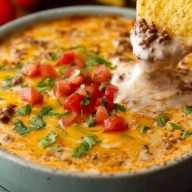 Dip Fromage Fondu Avec Viande Hachée Et Crème Acide