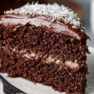 Gâteau Moelleux Au Chocolat Et À La Noix De Coco Avec Ganache Au Chocolat