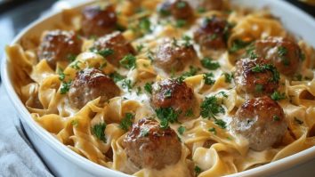 Gratin De Nouilles Aux Boulettes Suédoises