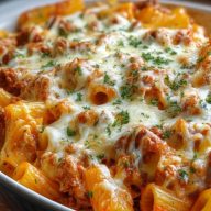 Gratin De Rigatoni Au Bœuf Et Fromage