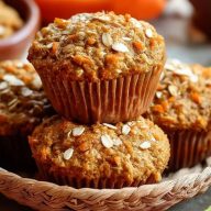 Muffins Aux Carottes Et Pommes Avec Flocons DAvoine