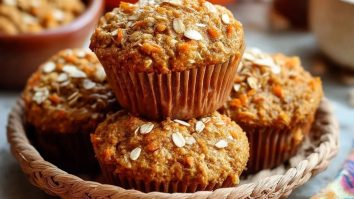Muffins Aux Carottes Et Pommes Avec Flocons DAvoine