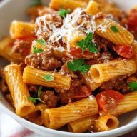 Pâtes Bolo de Viande Hachée