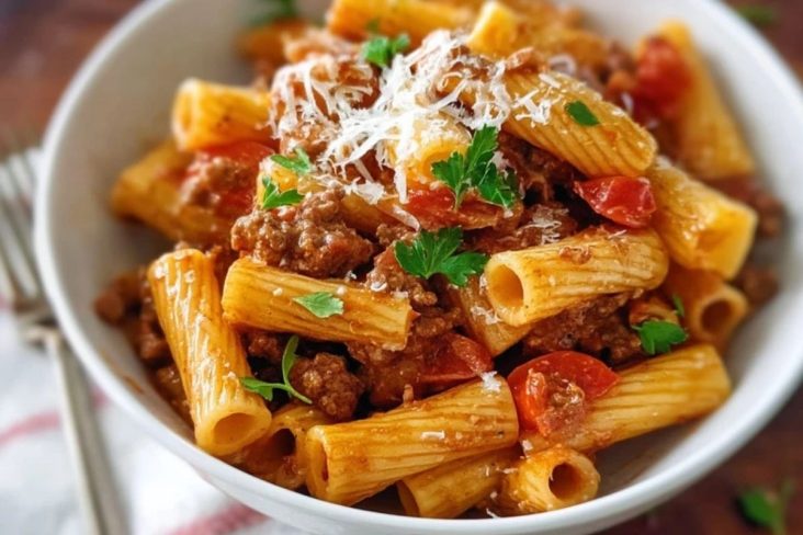 Pâtes Bolo de Viande Hachée