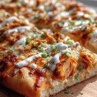 Pizza Plat Pain de Poulet Buffalo Épicé