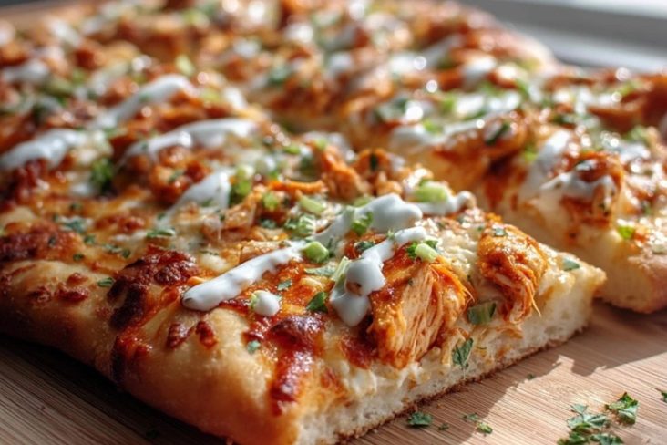 Pizza Plat Pain de Poulet Buffalo Épicé