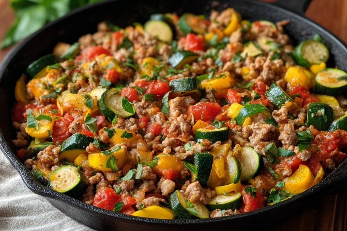 Poêlée Saine de Dinde Hachée aux Légumes