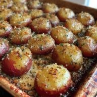 Pommes De Terre Rôties Au Parmesan Avec Du Beurre