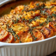 Pommes Douces Gratinées à LAil