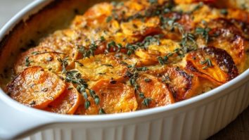 Pommes Douces Gratinées à LAil