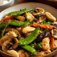 Poulet Sauté Aux Champignons Et Légumes