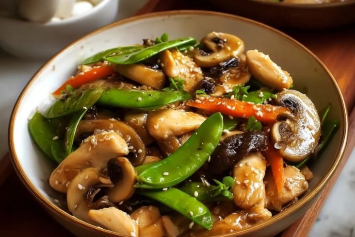 Poulet Sauté Aux Champignons Et Légumes