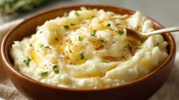 Purée De Pommes De Terre Onctueuse Aux Oignons