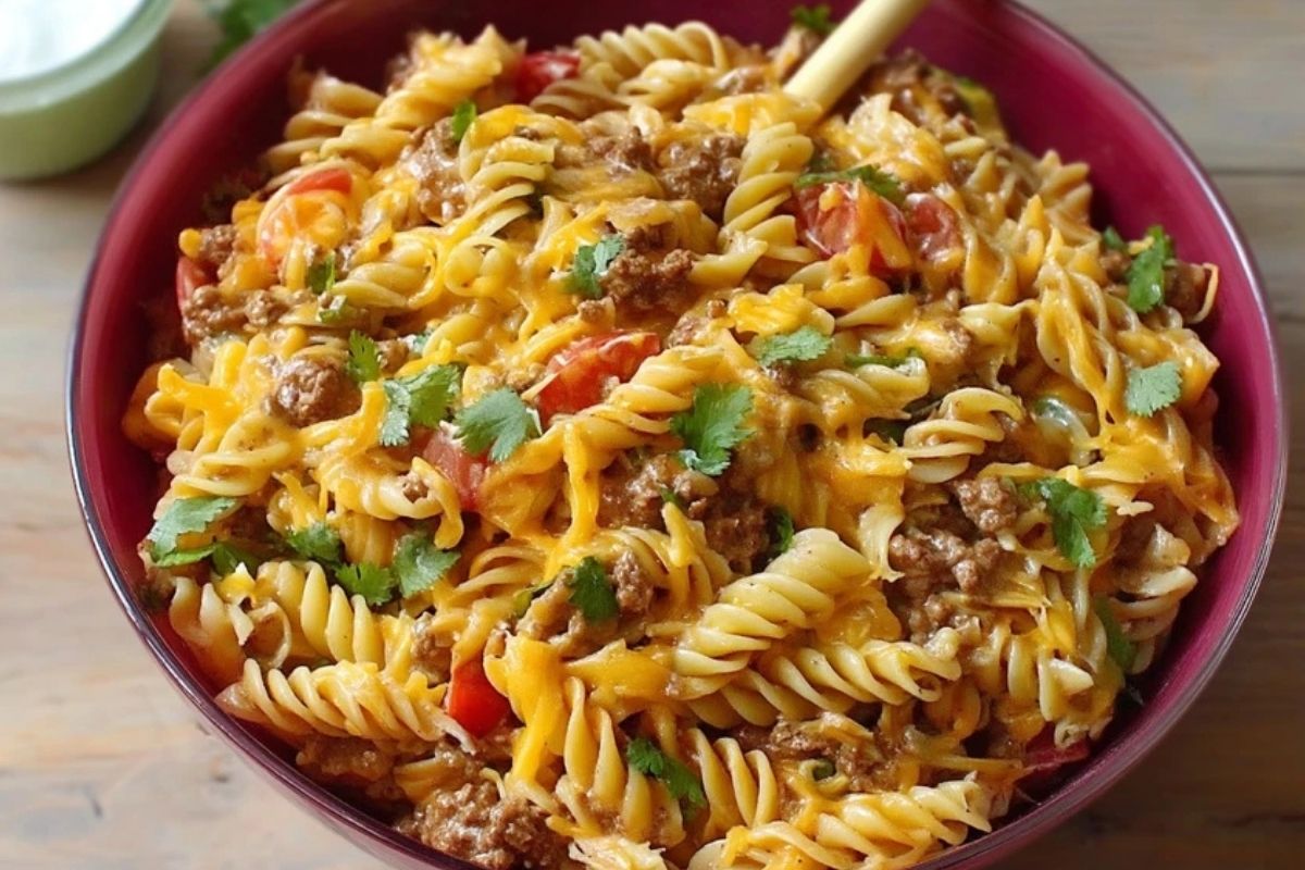 Salade De Pâtes Au Taco Fromagé