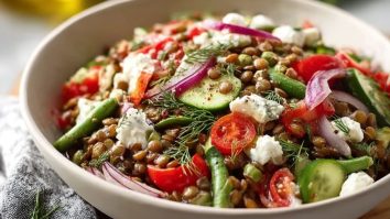 Salade Méditerranéenne de Lentilles Riches en Protéines