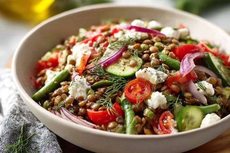 Salade Méditerranéenne de Lentilles Riches en Protéines