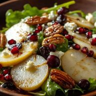 Salade de Poires dHiver Festive au Balsamique