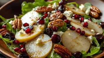 Salade de Poires dHiver Festive au Balsamique