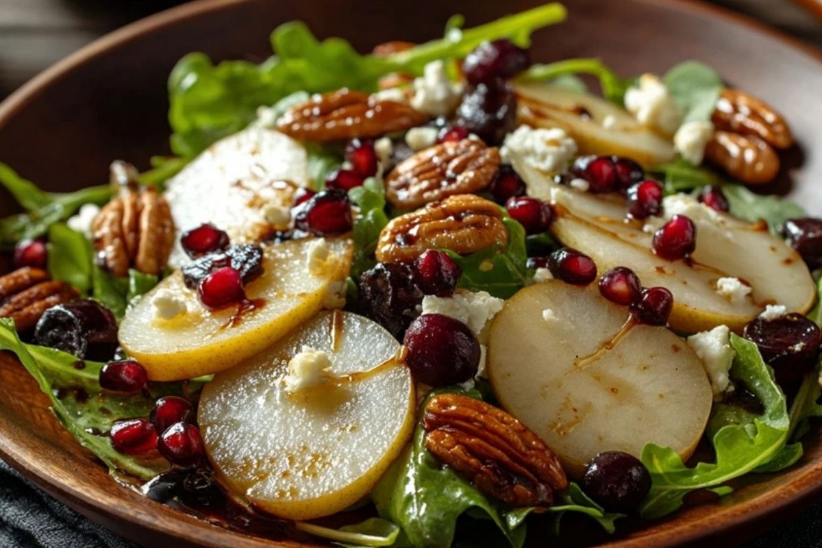 Salade de Poires dHiver Festive au Balsamique