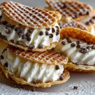 Sandwiches Pizzelle Fourrées Aux Cannoli