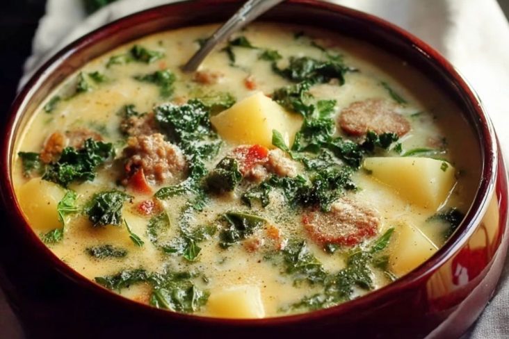 Soupe Classique Aux Saucisses, Chou Frisé Et Pommes De Terre