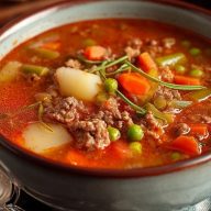 Soupe Classique De Viande Hachée