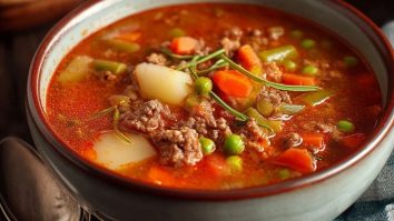 Soupe Classique De Viande Hachée