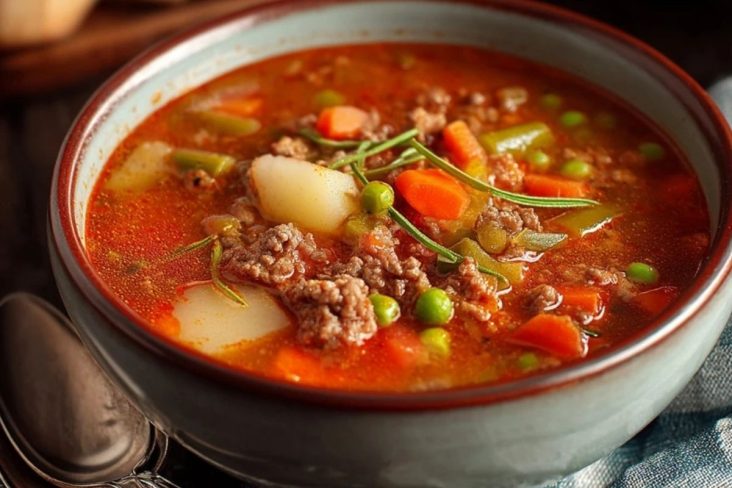 Soupe Classique De Viande Hachée