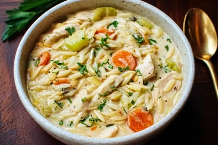 Soupe Crémeuse au Poulet et Orge