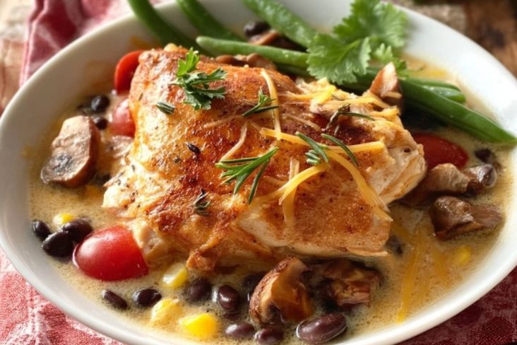 Soupe De Poulet Crémeuse À La Mijoteuse