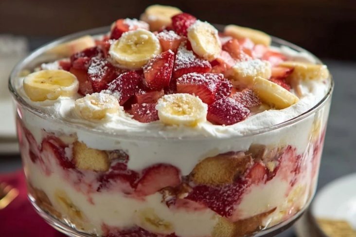 Trifle À La Fraise Et À La Banane