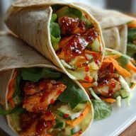 Wraps De Poulet Au Chili Doux