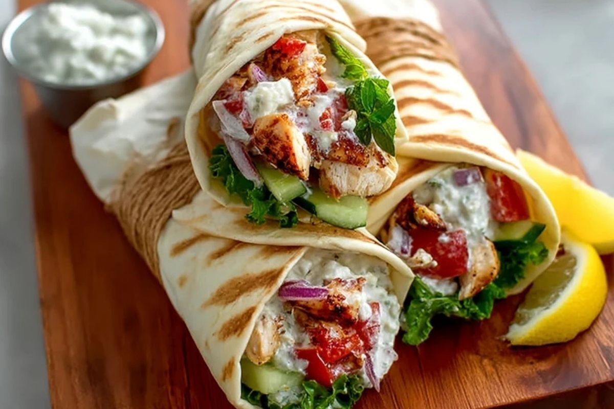 Wraps Méditerranéens au Poulet Succulents