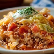 Casserole De Rouleaux De Chou À La Viande