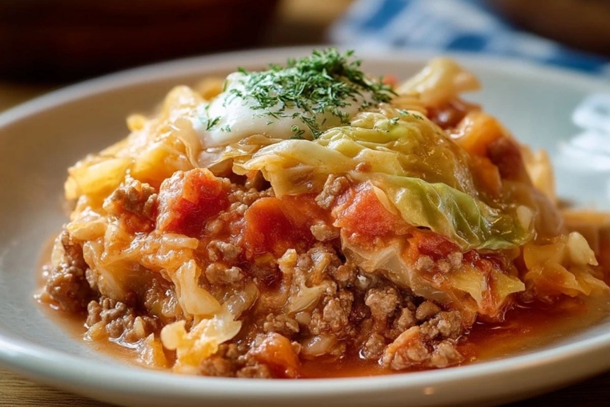 Casserole De Rouleaux De Chou À La Viande