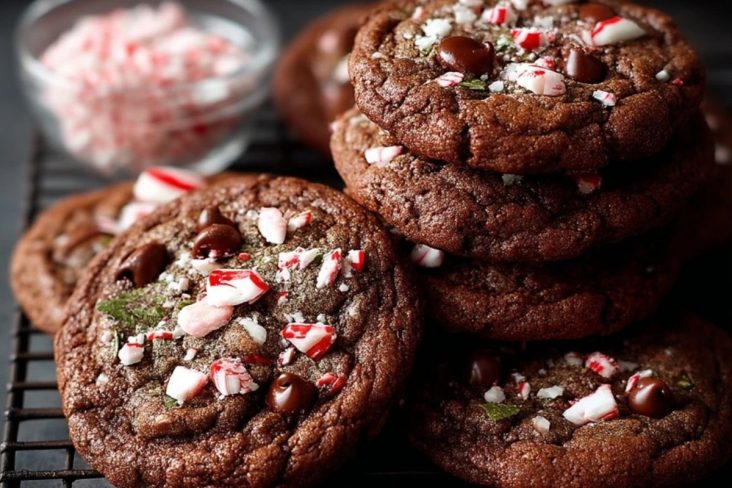 Cookies Au Chocolat Double Et Menthe Poivrée