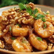 Crevettes Au Miel Et Aux Noix