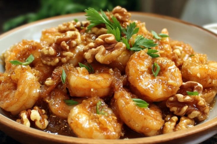 Crevettes Au Miel Et Aux Noix