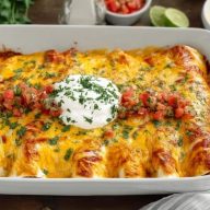 Enchiladas au Poulet et Fromage à la Crème