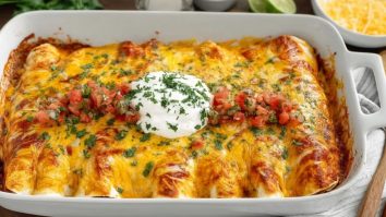 Enchiladas au Poulet et Fromage à la Crème