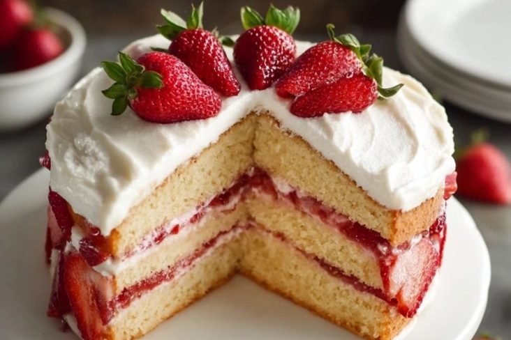 Gâteau Aux Fraises Et Vanille