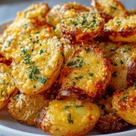 Pommes De Terre Croustillantes Au Fromage Et À LAil