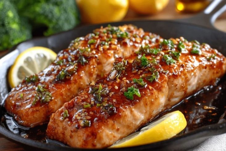 Saumon Glacé au Miel et à lAil